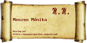 Meszes Mónika névjegykártya